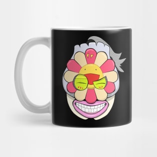 Dope Sunflower smily face mask illustration Mug